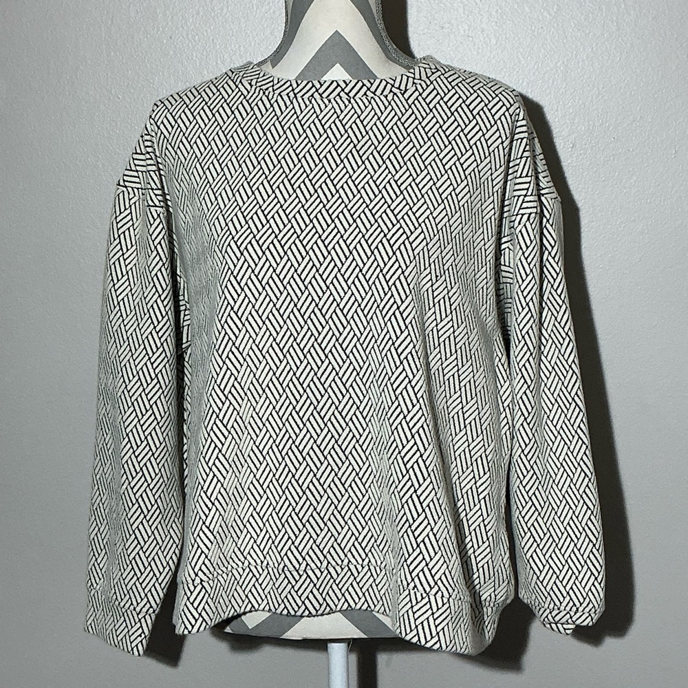 Pants Store Geometric Patterned Crew Neck Sweater Womens Large